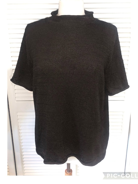 Josephine Chaus Tops - Josephine Chaus Vintage short sleeve rolled collar brown sweater